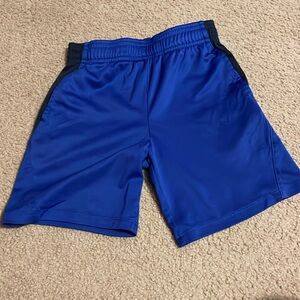 Blue and black athletic shorts